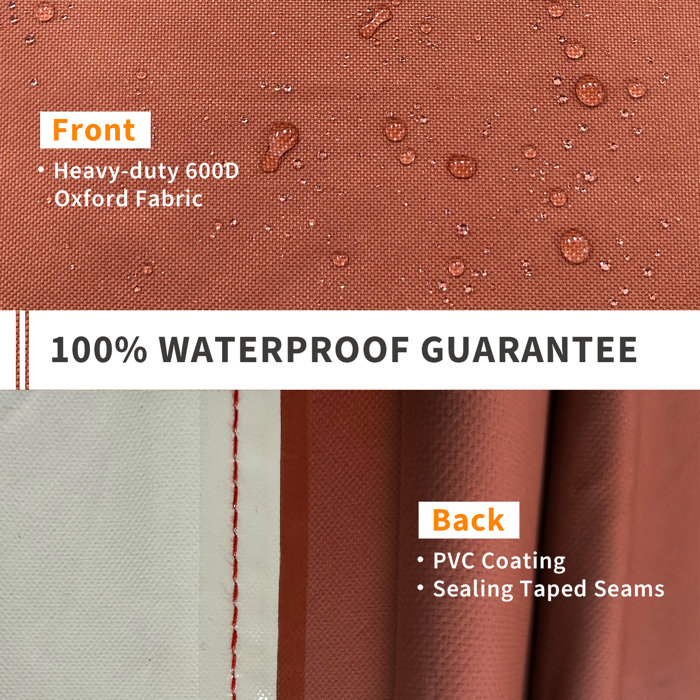 COSIEST Outdoor Square Fire Pit Cover, 36 X 36 X 13 Inches Patio Fire